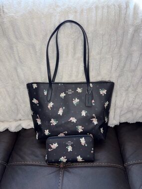 Coach Holiday Print Purse and wallet